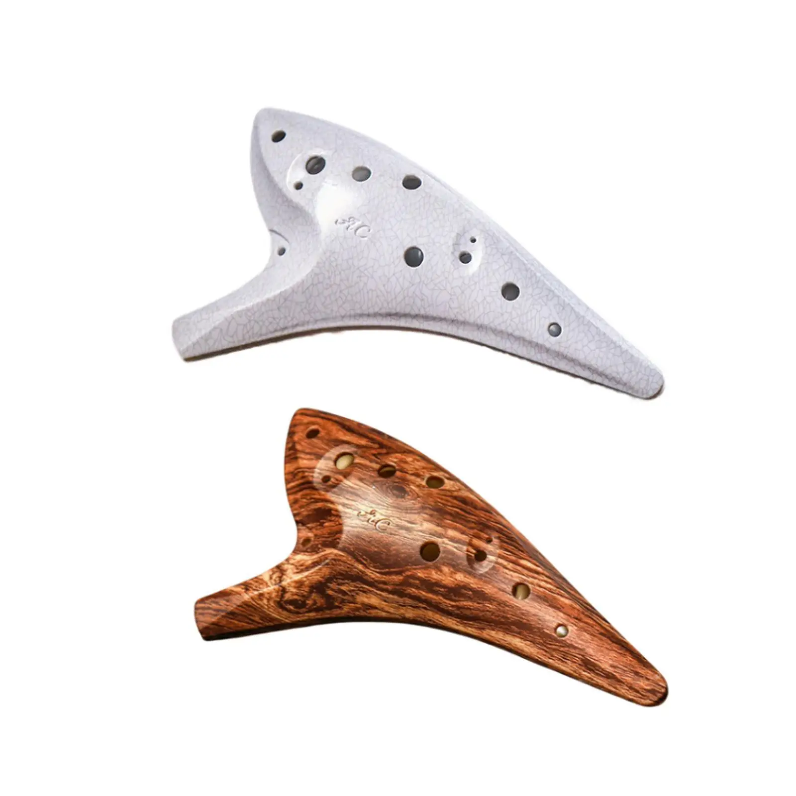 Instrumento musical de resina Alto Ocarina de 12 agujeros, Ocarina de plástico, bolsa pequeña profesional para Ocarina para niños y adolescentes