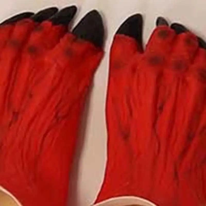 P88A زي الهالوين، قفازات مخالب مضحكة، دعائم يدوية، فستان الحفلات، مخالب، مهرجان جراد البحر، قفازات كماشة باللون الأحمر