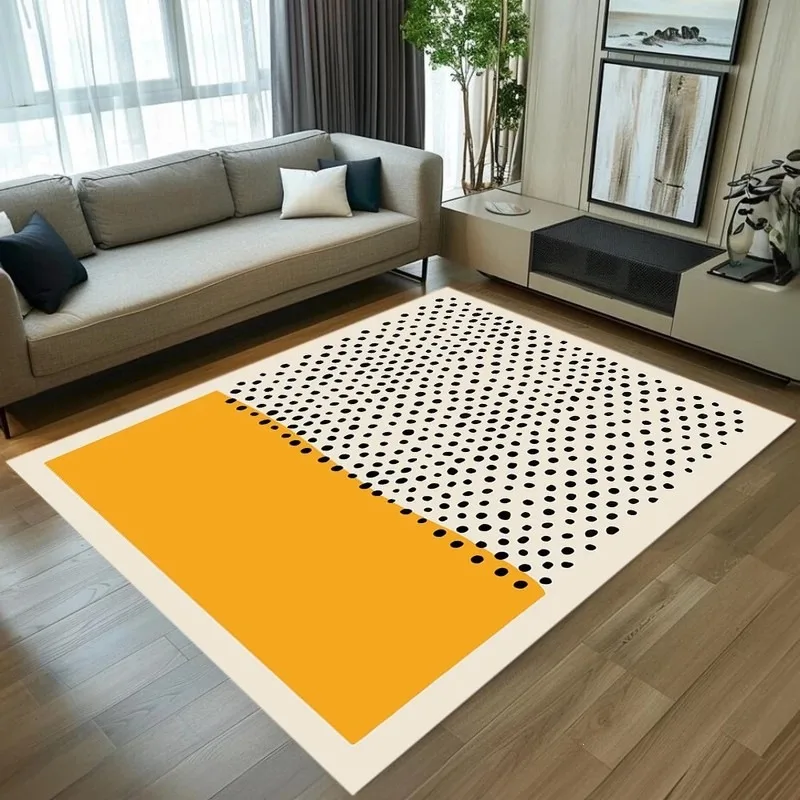 Yellow White Black Fingerprint Creative Non Slip Flannel Door Mat Home Decor Carpet Floor Rug