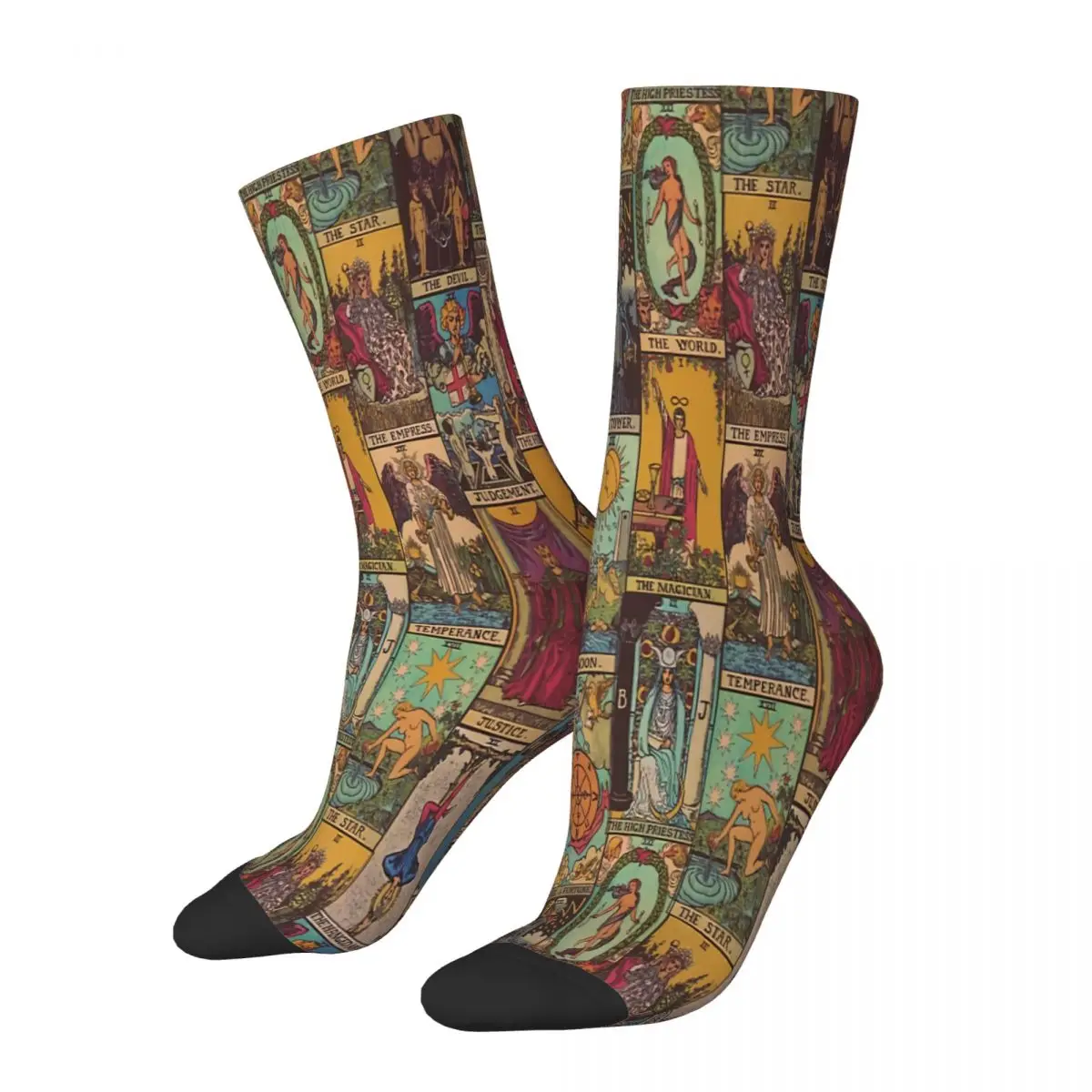 The Major Arcana Tarot Socks Male Mens Women Winter Stockings Hip Hop