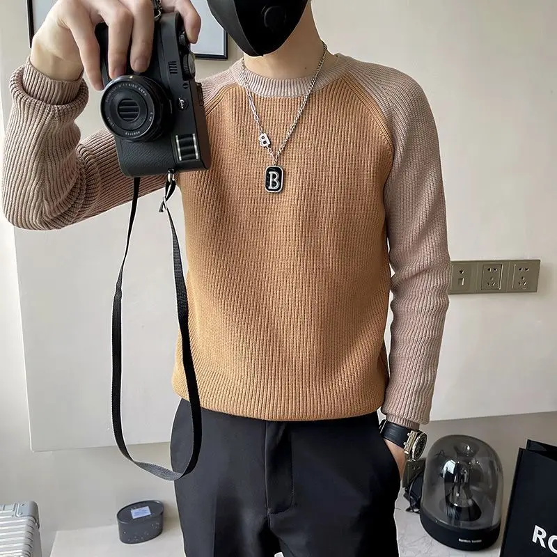 

2023 New Autumn Fashion Brand Casual Knitted Sweater O-Neck Slim Fit Knitting Mens Sweaters Pullovers Men Knitwear Men A304