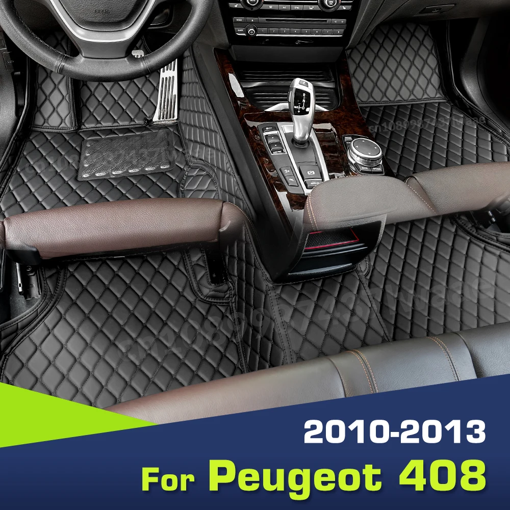 

Автомобильные коврики для Peugeot 408 2010 2011 2012 2013, пользовательские автомобильные подушечки для ног, автомобильный ковер, аксессуары для интерьера