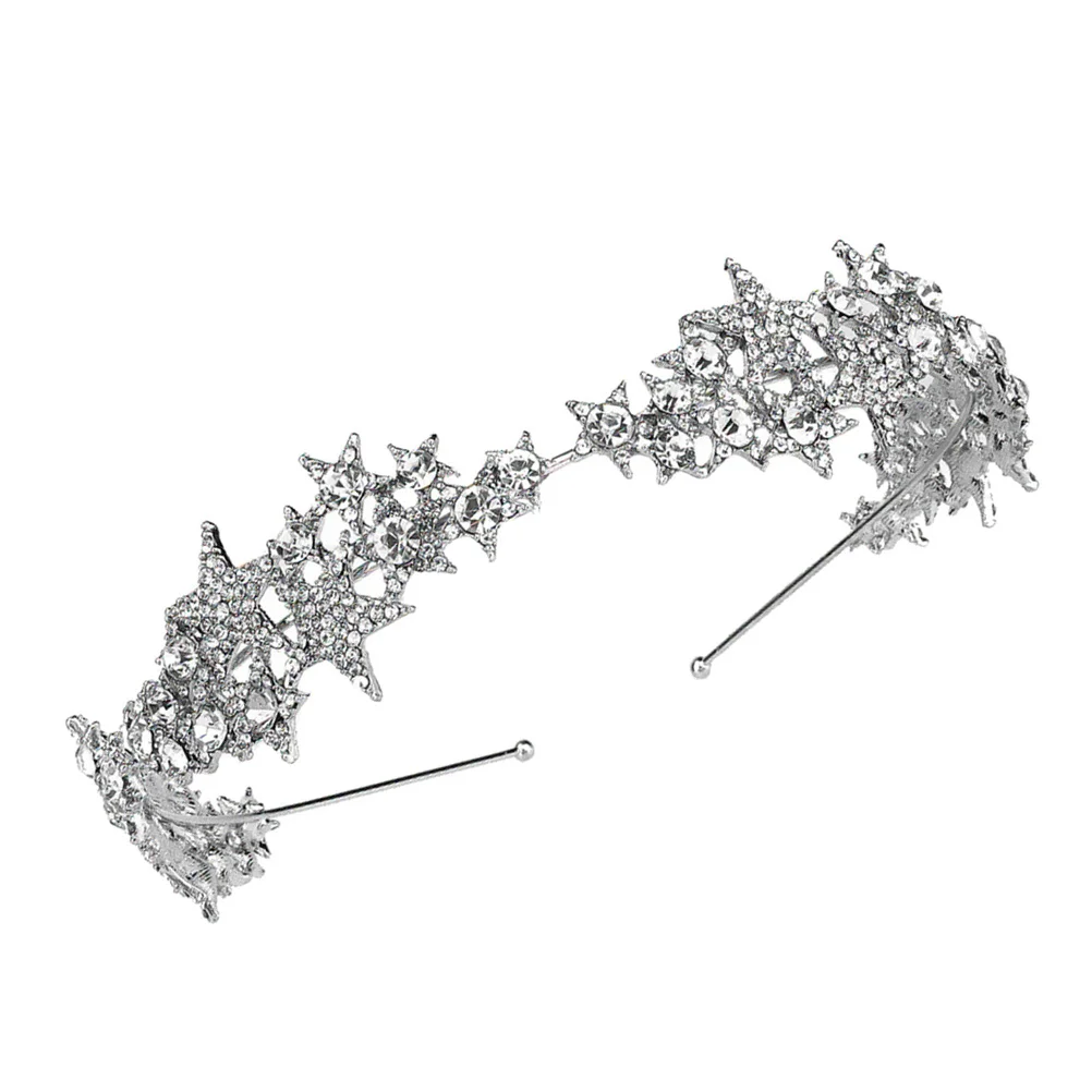 

Rhinestone Hair Accessories Crystal Bridal Hairband For Wedding Party Banquet Chic Headdress Glittering Jewelry Embellishment