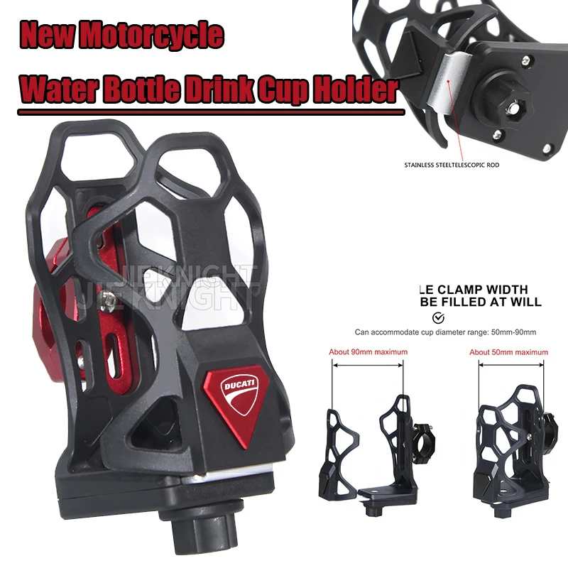 

Motorcycle Accessories Beverage Water Bottle Drink Cup Holder For Ducati Multistrada 950 950S 1100 1200 1260 1200S V4 V4s