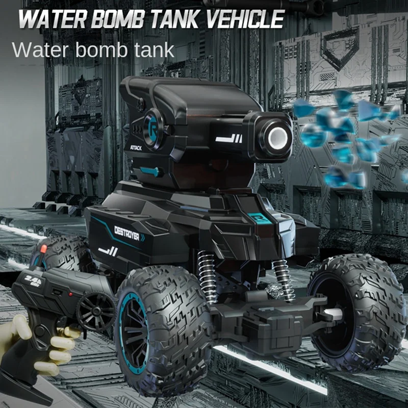 RC Drift Tank Toy Multifunction Armored Vehicle Remote Control Water Bomb Car Multiplayer Competitive Gift