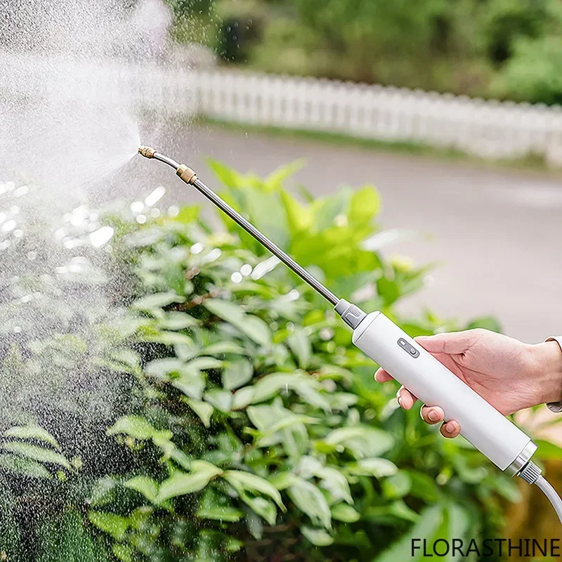 Electric Spray Gun with 3m Hose Type-C Charging Port 2200mAh Capacity Battery Watering Flowers Electric Spray Gun Garden Tools