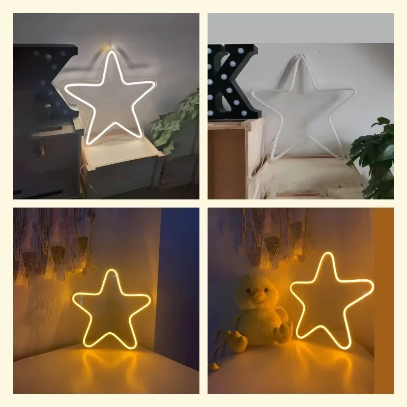 

Custom LED Neon Sign Star Gift Wall Room Decor for Baby Wedding Birthday Party Personalized Hanging Art Lights Sign