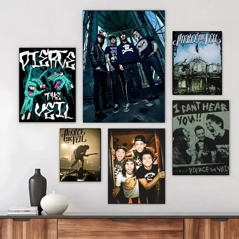 Pierce The Veil Band Poster Modern Aesthetic Wall Art Print Minimalist Bedroom Living Room Home Decor Gift