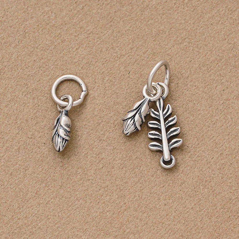 925 Silber Federblatt-Anhänger – Jewelry Making In La Bewertung und Preis