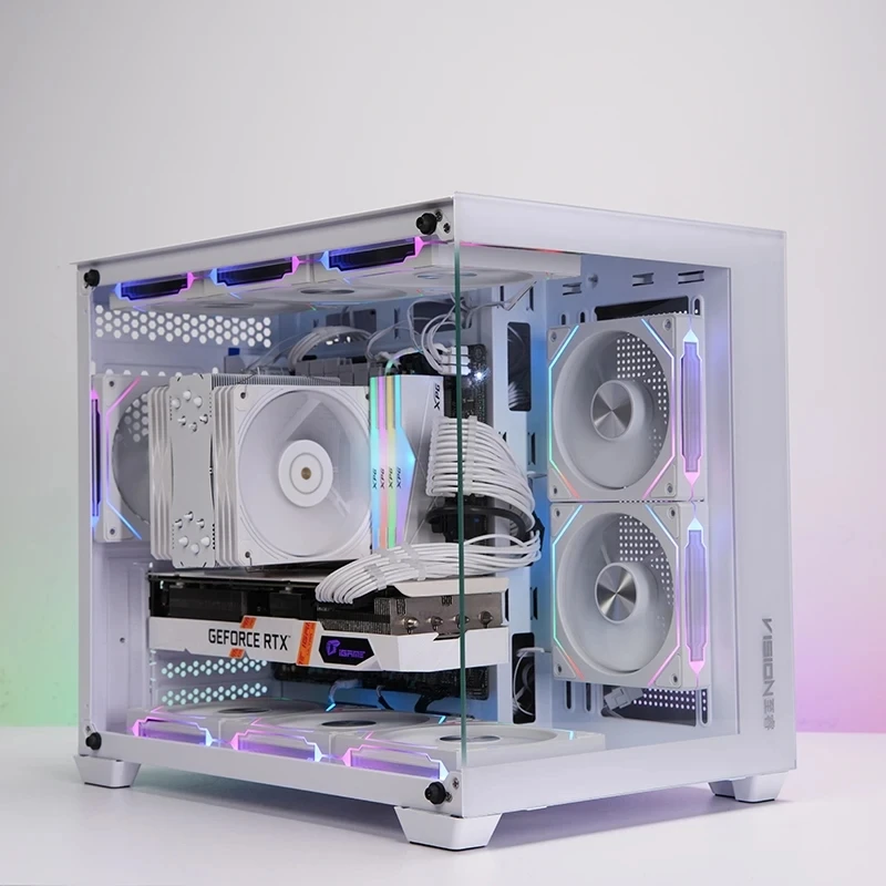 ICE Whale Prism 4RS ARGB CPU Fan 120mm Infinity Mirror Design 5V 3PIN Motherboard Lighting Sync 4PIN PWM Case Cooler Fan