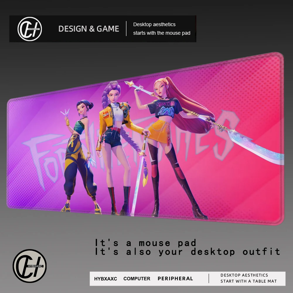 

KPop D-Demon H-Hunters Коврик для мыши Нескользящий игровой офисный аксессуар Большой игровой коврик для клавиатуры Настольный коврик Резиновый оверлок teclado Коврик для мыши