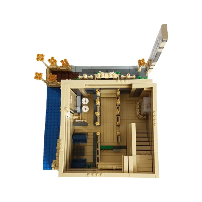 3802 PCS 시티 스트리트 더 라운지 MOC 맞춤형 모듈식 빌딩 블록 어린이용 심플 브릭 디자인 기술 DIY 휴일 장난감 선물