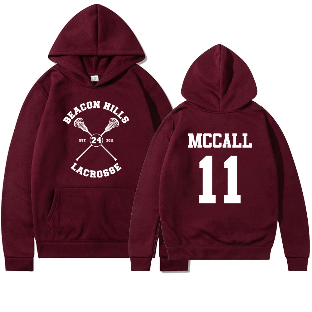 Beacon Hills Stilinski 24 Lahey McCall unisex fashion simple long sleeved pullover street trend Harajuku oversized sweatshirt