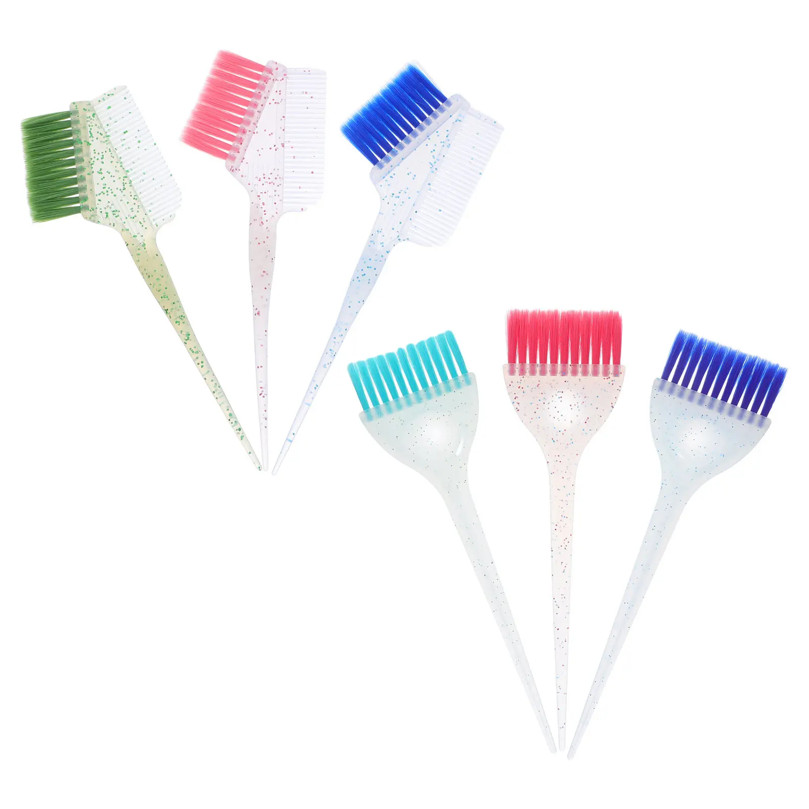 

1Set Professional Hair Dye Brush Comb Set Rat Tail Sectioning Coloring Tools for Salon Home Use Nylon Detail Styling Dye