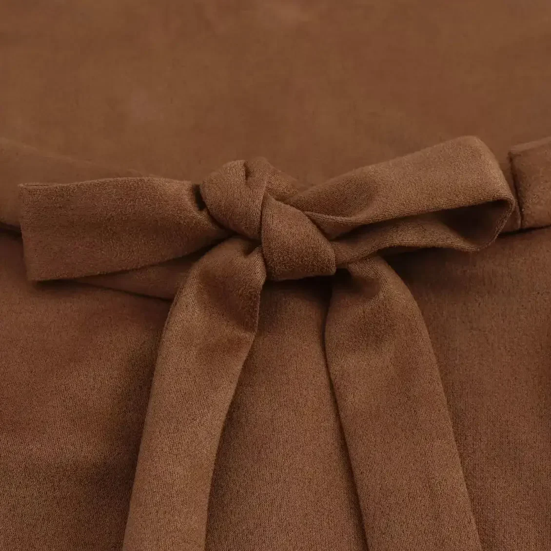 Dames elegante mini-avondjurk met riem bruin O-hals korte mouw feest nieuw in jurken dameskleding 4344157