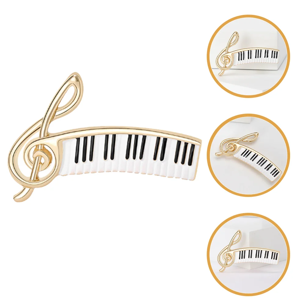 Piano Note Brooch Suit Lapel Pin For Clothes Music Instrument Women Hat Badge Miss