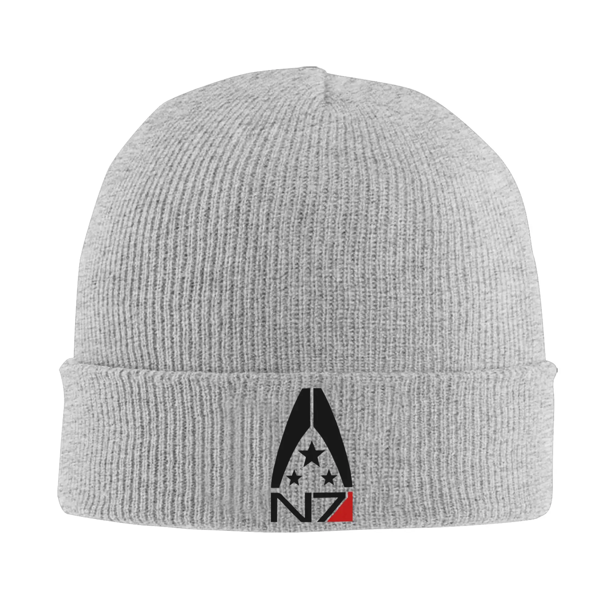 Custom N7 Mass Effect  Bonnet Hats  Street Knit Hat For Women Men Autumn Winter Warm Video Game Skullies Beanies Caps