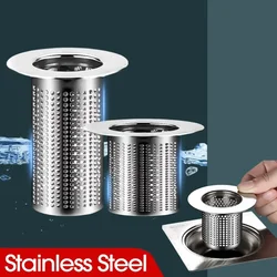 Stainless Steel Floor Drain Filter Mesh Kitchen Sink Anti-clog Filter Bathroom Hair Catcher Enduring Shower Leak Net Strainer