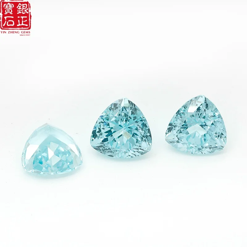 YinZheng Trillion Lab Grown Paraiba Czochralski Loose Gemstone Provide Selectable AGL Certificate Synthetic Cultivated Paraiba