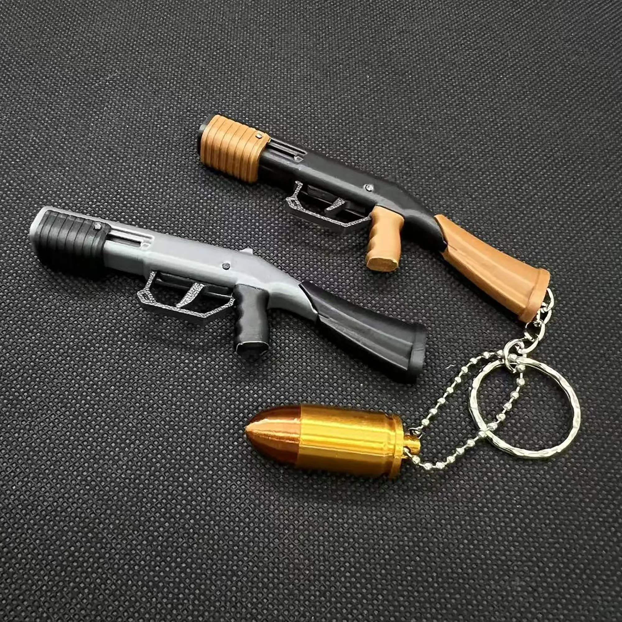 

M870Shotgun MiniFinger Gun 3DPrinted Fidget Toy Hot Selling Launchable Balls with Magazine Stress Relief Keychain Bag Charm Gift