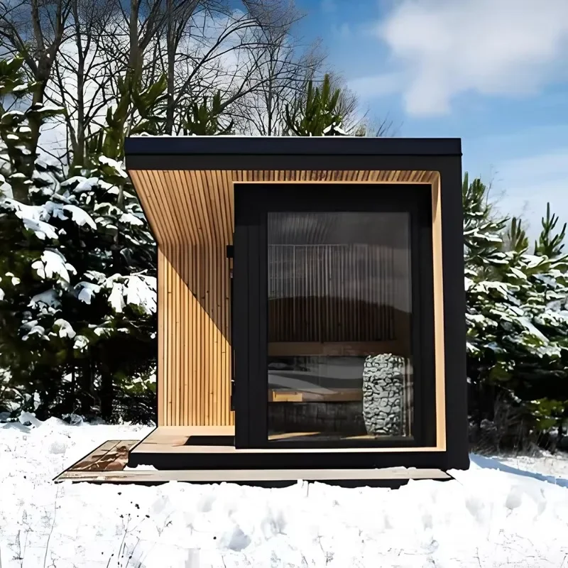 FL Outdoor Sauna House Electric Regular Sauna 4 Person Outdoor Customized