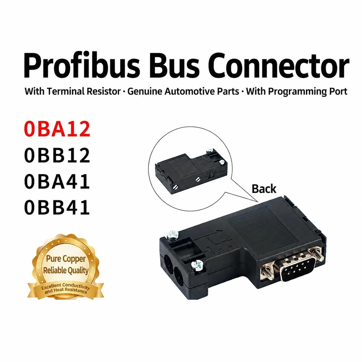 Profibus DP Bus Connector 6ES7972-0BA12-0XA0 DP Plug Industrial Automation Interface New Arrival High Quality Reliable
