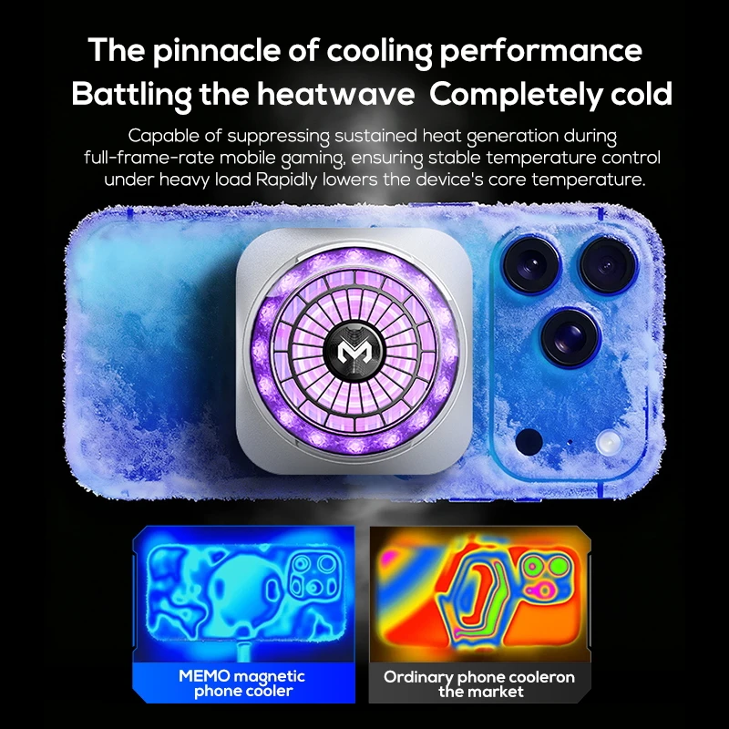 MEMO New CX21 Mobile Phone Cooler Semiconductor Cooling Radiator Magnetic/Back-clip 2 in 1 for IPhone Android Gaming Accessories
