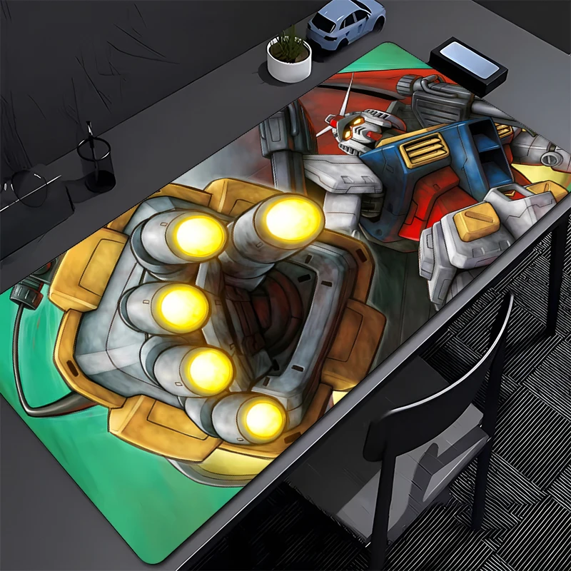 แผ่นรองเมาส์ขนาดใหญ่ Mechanical Warrior RX-78-2 Gundam แผ่นรองคีย์บอร์ดสำหรับเล่นเกม แผ่นรองกันลื่นสำหรับโต๊ะทำงาน แผ่นรองพื้น แผ่นรองพื้นสำหรับคอมพิวเตอร์ พรมรองเมาส์