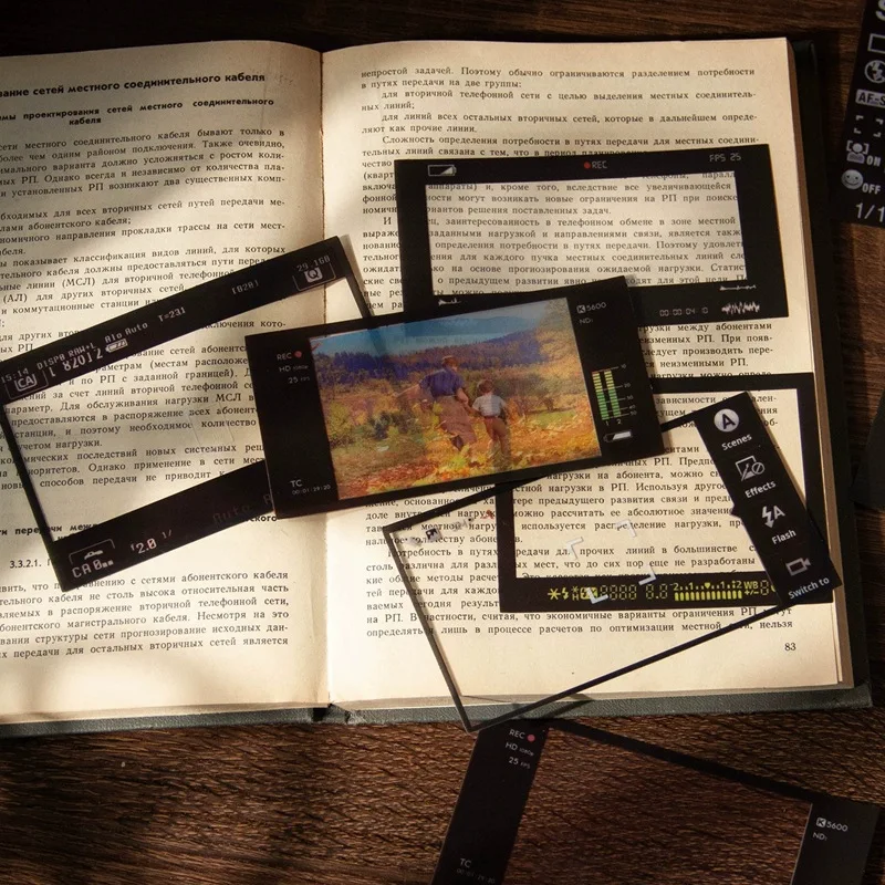 

Customized. Pet Transparent Card Customized Film Bookmark Literary Creativity Photography Camera Aperture Photography Peripheral