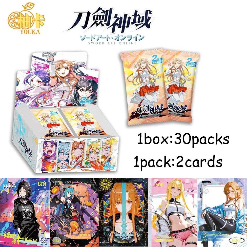 YOUKA Sword Art Online SAO Flash Trading Cards TCG Booster Box Full Rare Anime Collectible Cards Hobby Birthday Gifts For Anime