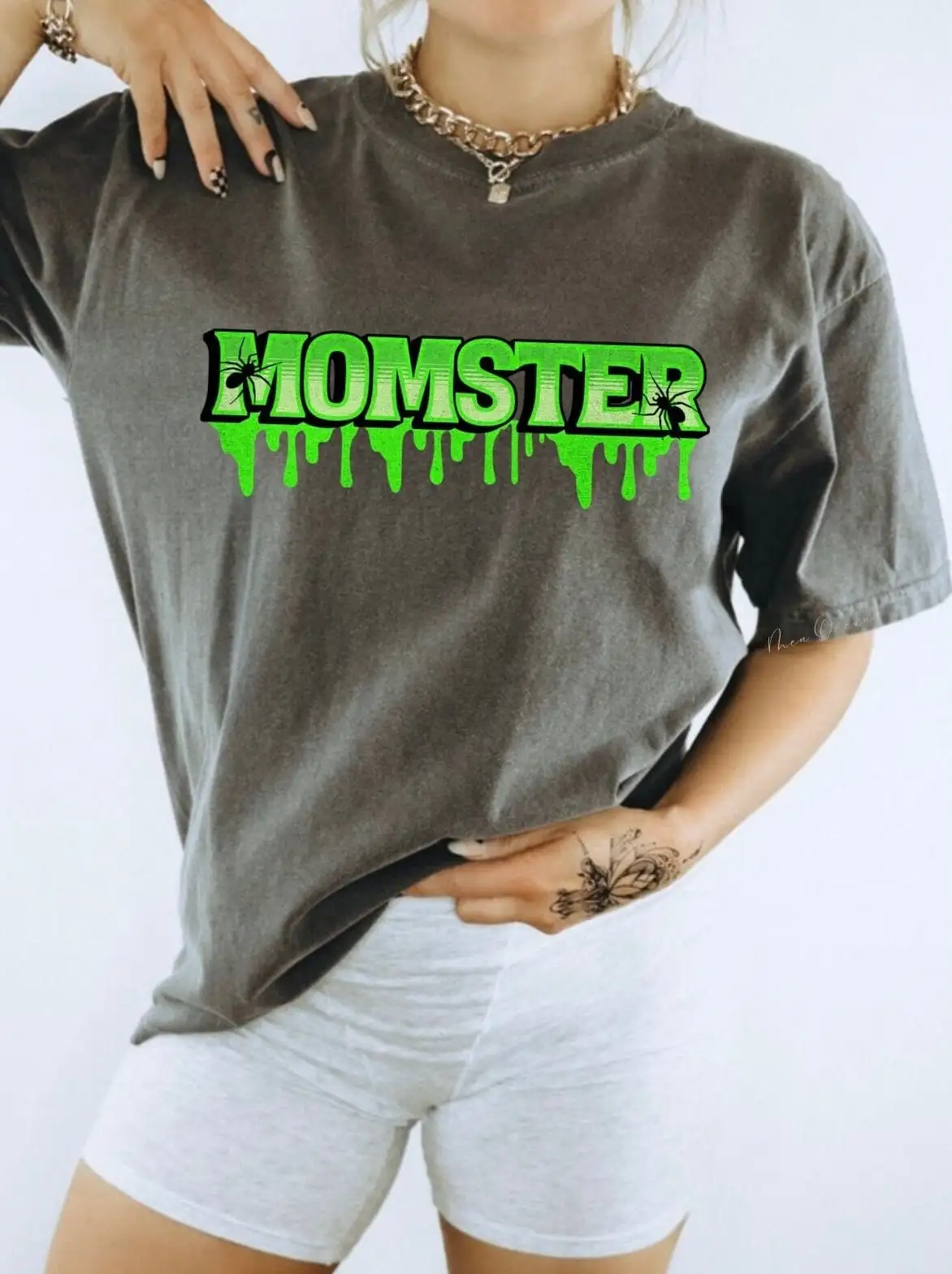 Momster Halloween Mom T Shirt Trendy Oversized Costume Comfort Colors