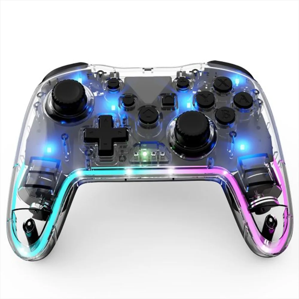 

Wholesale Transparent RGB Light Turbo Wireless BT Gamepad Android Switch Pro Smart Vibration Joystick Controller