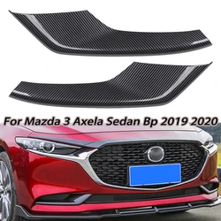 Auto Accessories For Mazda 3 Axela Sedan Bp 2019 2020 Car Carbon Fiber Front Fog Light Lamp Cover Trim Molding Bezel Garnish