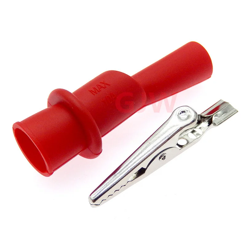 2PCS 10A 1000V Alligator Crocodile Test Clip Clamp For Multimeter Tester Probe Crocodile Clip