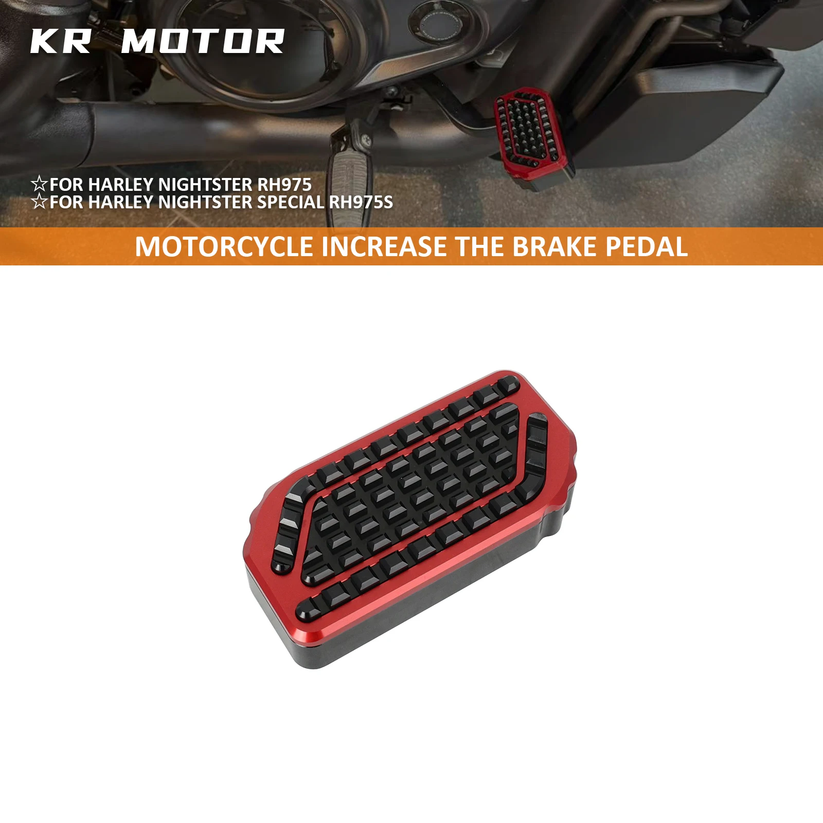 Motorcycle Increase Rear Brake Pedal Extension Foot Brake CNC Aluminium Fits For Harley Nightster RH975/Special RH975S 2022-2026