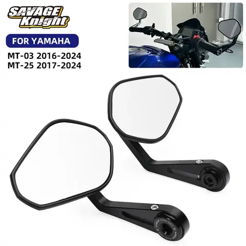 2024 MT03 MT25 MT09 MT07 E9 인증 핸들 바 엔드 미러 슬라이더 Yamaha MT-03 MT-25 2016-2025 바 엔드 백미러