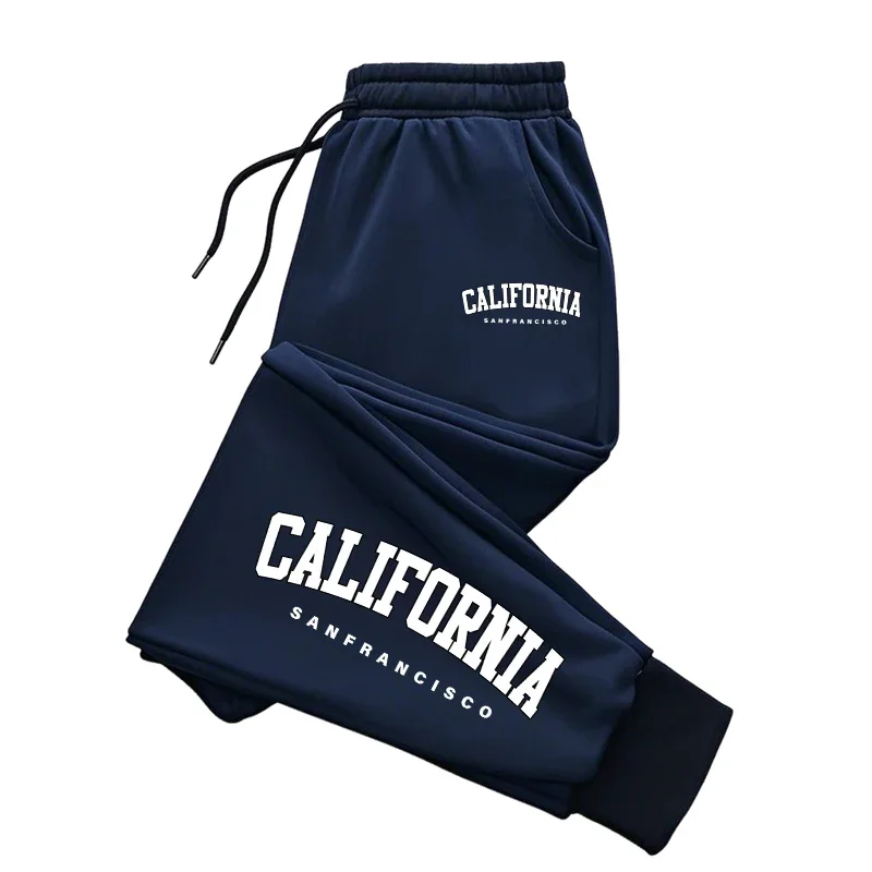 Lässige Jogginghose für Damen, ganzjährig, für Zuhause, Outdoor, Komfort, Yoga, Fitness, vielseitige Hose in reiner Farbe, Jogginghose mit kalifornischem Aufdruck – Detail 3