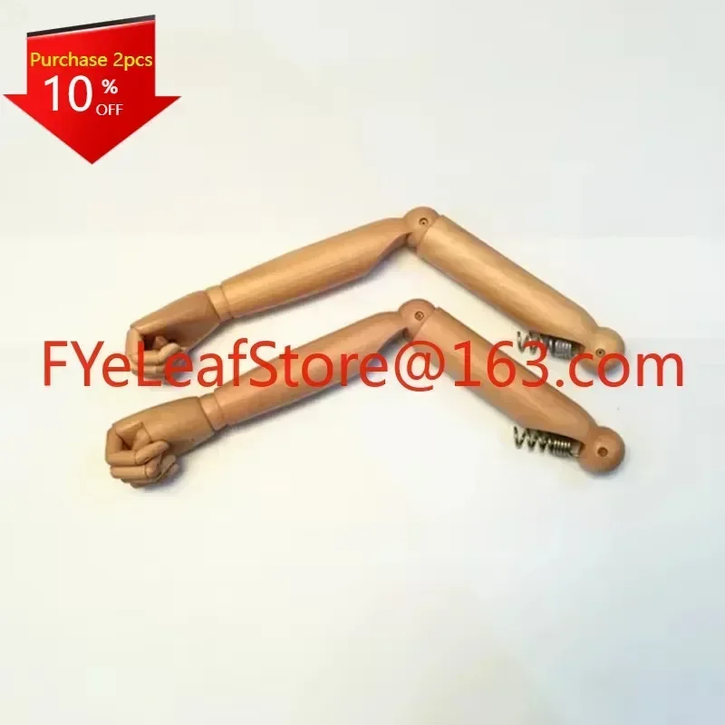 Women's Mannequin Accessories Bionic Solid Wood Arm Plastic Arm Movable Joint Female Half Body Mannequin.