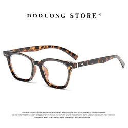 DDDLONG TR90 Anti Blue Light Square Glasses Prescription Eyeglasses Frame For Men Optical Lens Can Replaceable Eyewear D517