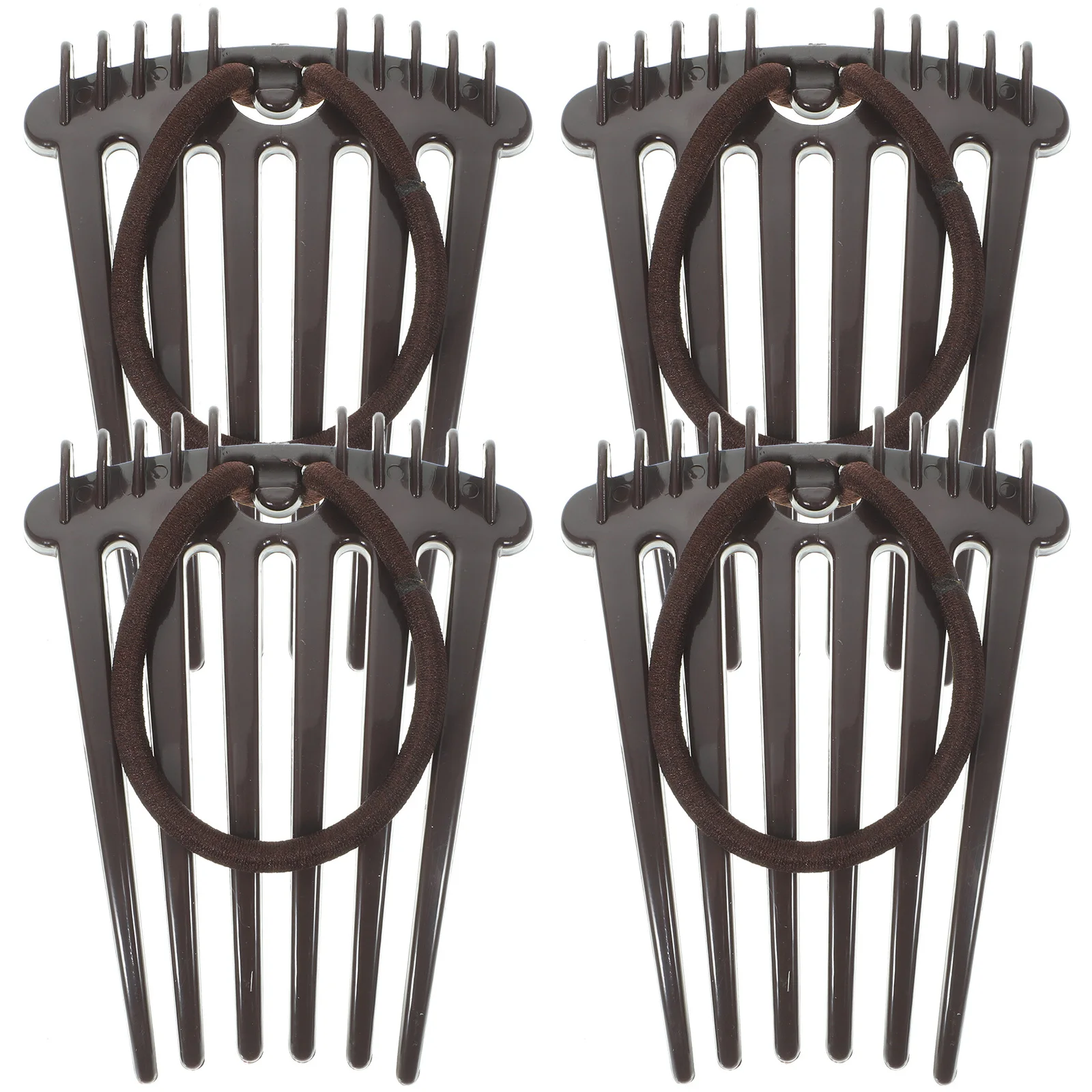 

4Pcs Decorative Hair Combs Lightweight Simple Structure Everyday Party Wedding Accessory Hair Comb Ponytail Holder