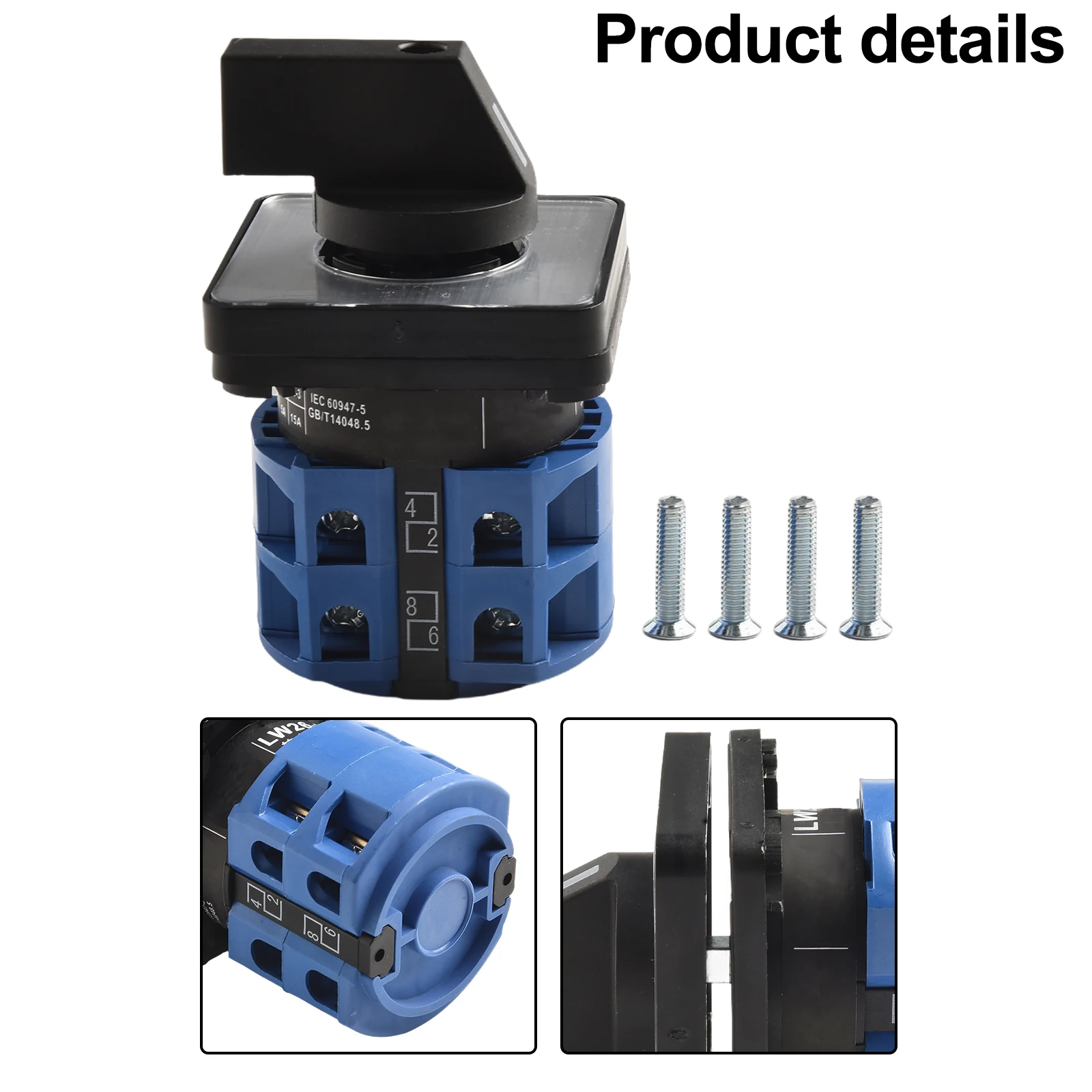 

For LW26-25 2 Positions 3 Poles Rotary Switches Changeovers Silver Point Control Power Cut-off Switch Electrical Rotary Switches