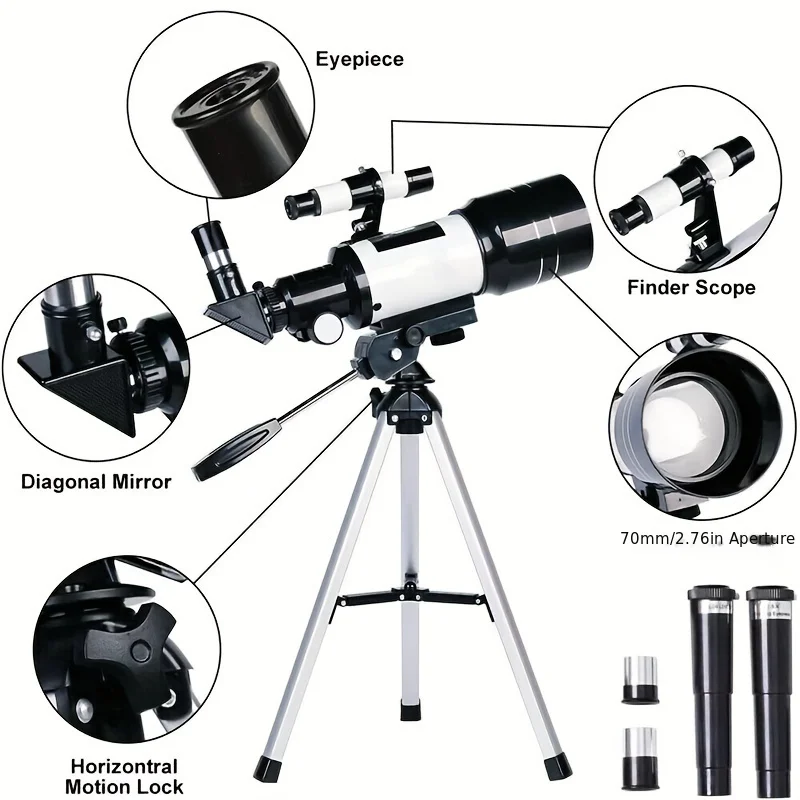 Astronomical Telescope with Finderscope Children\'s Professional Moon Observation High Power HD Outdoor Eyeglasses