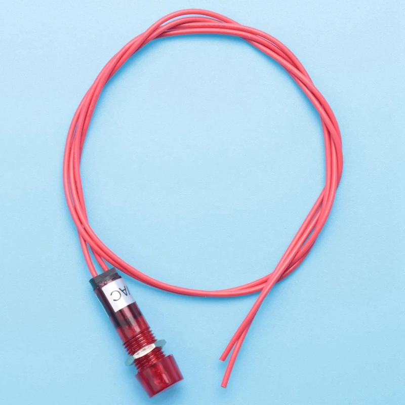 3X Neon Indicator Pilot Signal Lamp Red Light AC 250V W2 Wires