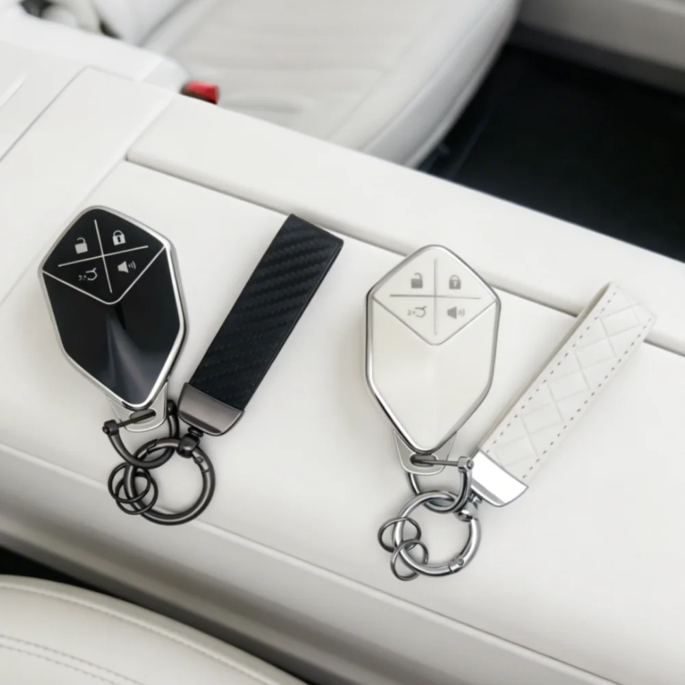 1 SET Schlüsselanhänger-Hülle mit Schlüsselband für Changan Deepal SL03 S05 L07 S07 G318 S7 Auto Smart Fernbedienung Schlüsselgehäuse