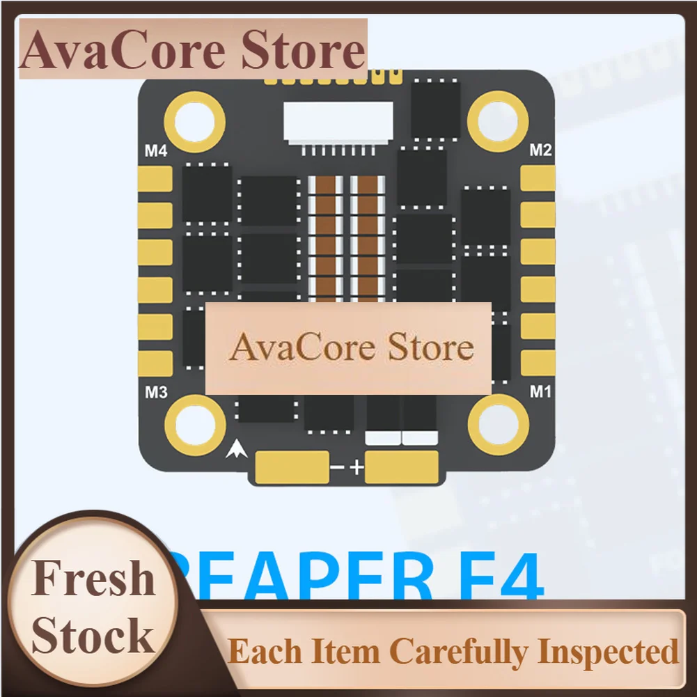 AvaCoreFoxeer Reaper F4 128k 65a 30x30mm Blheli32 4in1 Brushless Esc 3-8s Dshot1200 For Flight Controller Stack Rc Fpv Racing Dr