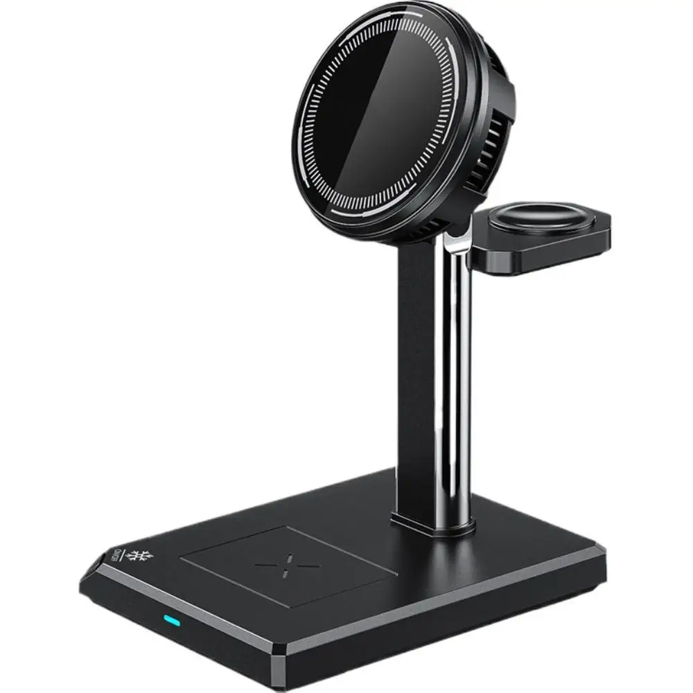 

NEW Cooling Fan 3 In 1 Magnetic Wireless Charger Stand for Magsafe 16 15 14 13 12 Pro Max Mini Fast Charging Station Dock