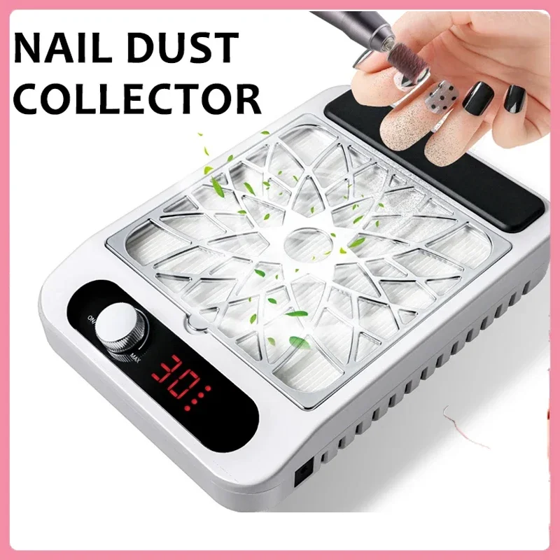 

Профессиональный пылесборник для ногтей с многоразовым фильтром - мощный пылесборник с регулируемой скоростью, маникюрное оборудование