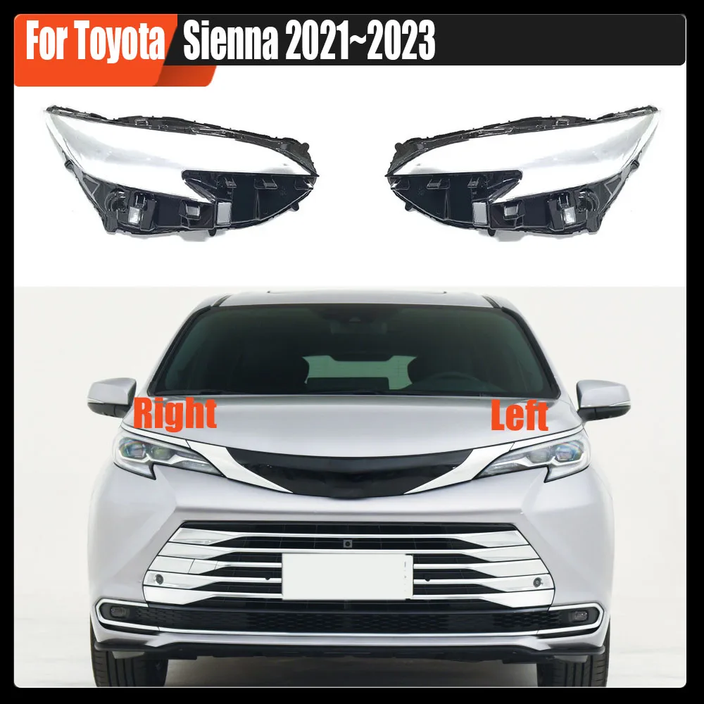 

Прозрачный Абажур для передней фары Toyota Sienna 2021 ~ 2023, корпус фары, крышка объектива из оргстекла, автозапчасти