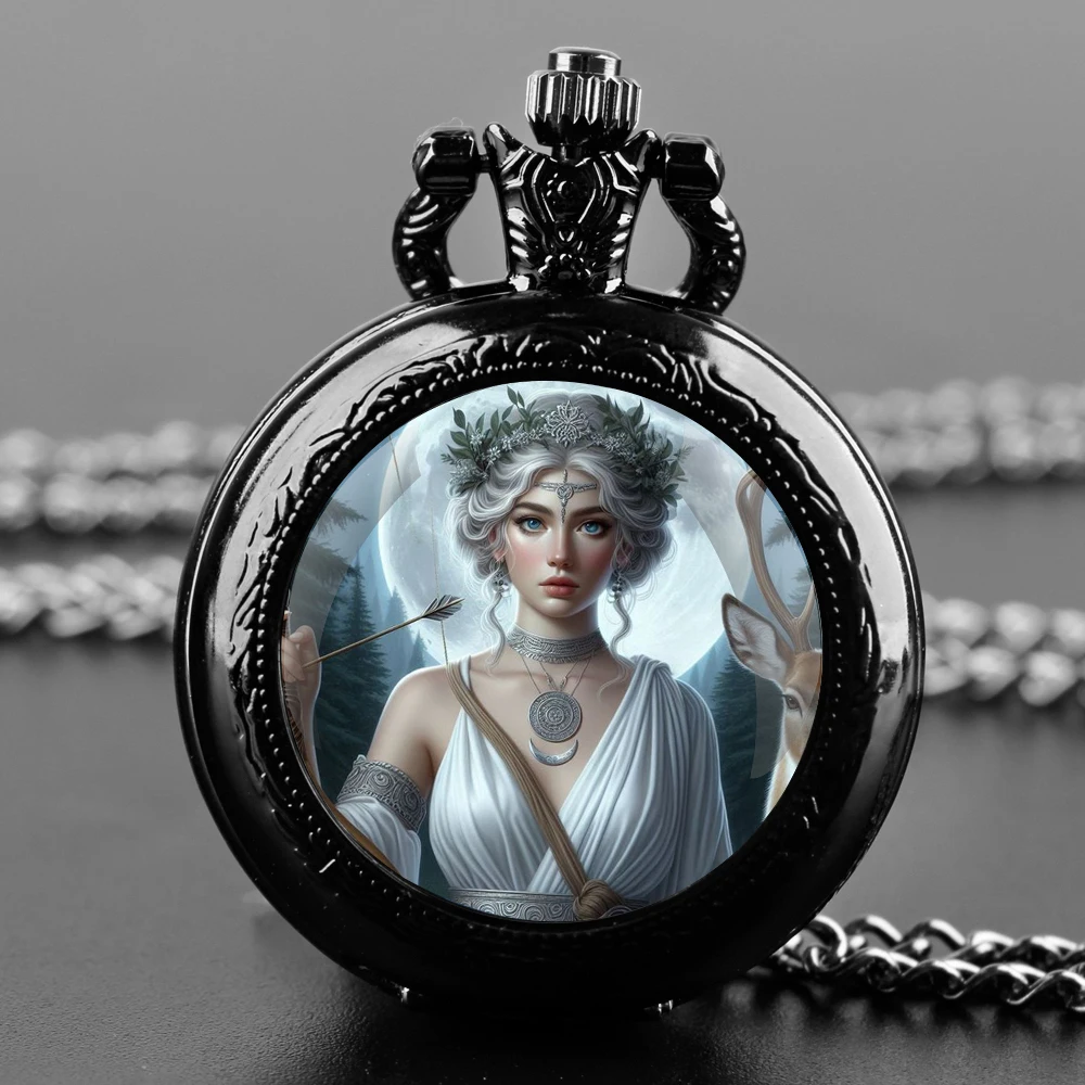 Artemis Quartz Pocket Watch Personality Faith Creative Pocket FOB Watch Pendant For Men Women