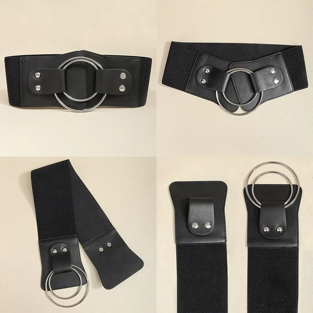 High Quality Luxury Women's Waist Cover Trendy Double Circular Elastic Waist Cover Versatile Coat Belt